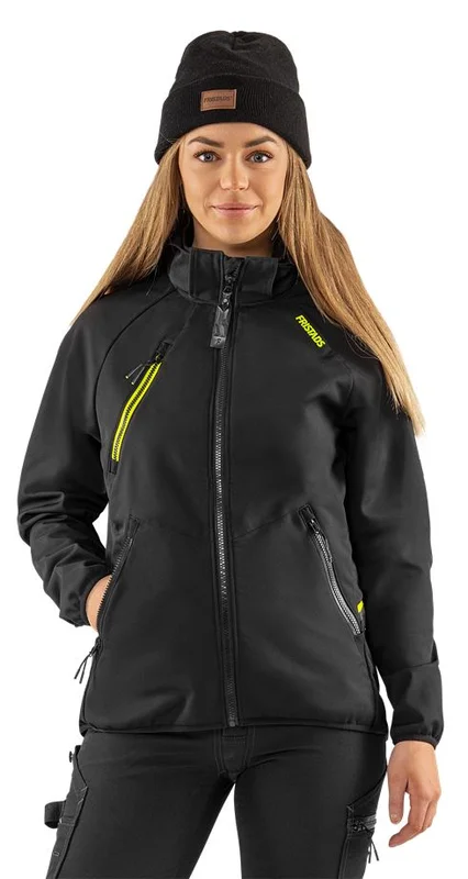 Arbetskläder Fristads Dam Funktionell softshell-jacka med huva 4872 GBF, dam, Svart