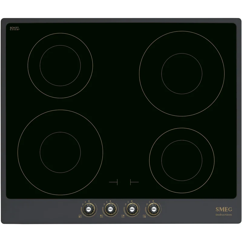 Smeg 60 cm Cortina induktionshäll med Ram, Antracit | Vitvaror > Induktionshällar > Induktionshäll | Bagaren och Kocken