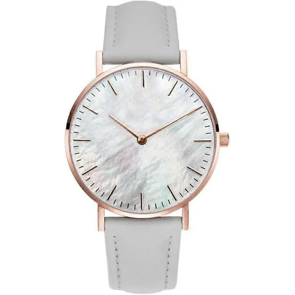 Store armbåndsure til kvinder Dame Læderur Minimalistisk Ultratyndt Analogt Armbåndsur Stort Ur Dame Gave