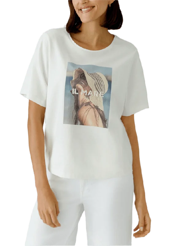 Oui Capsule T-Shirt T-shirts & toppar Dam Vit 40