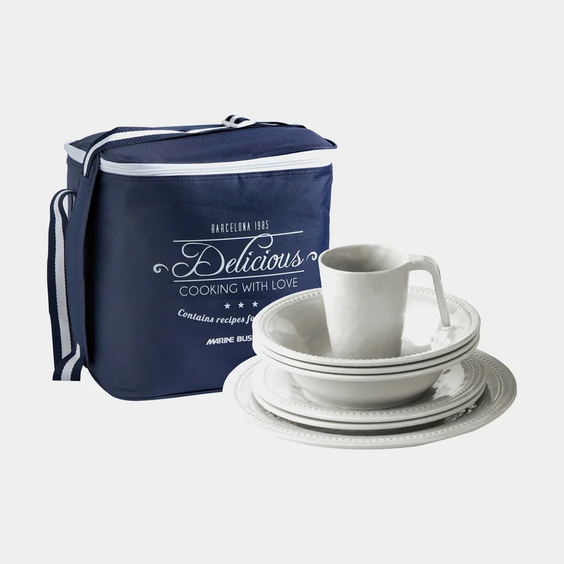 Melaminservis Marine Business Harmony Perla, vit, 17 delar