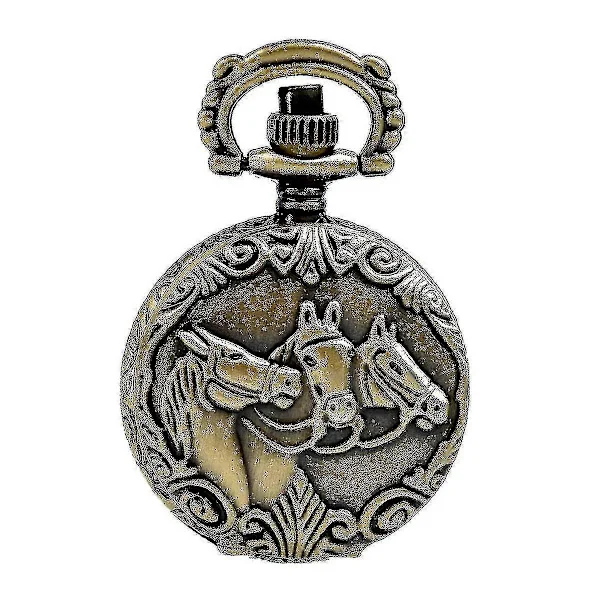 Vintage Pocket Watch with Roman Numerals Steampunk Quartz Pocket Watch Pendant Sweater Necklace