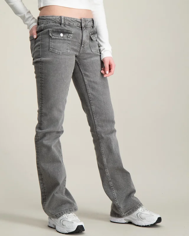 Gina Tricot Young Front pocket bootcut jeans Grå Jeans Jente - Kids Brand Store