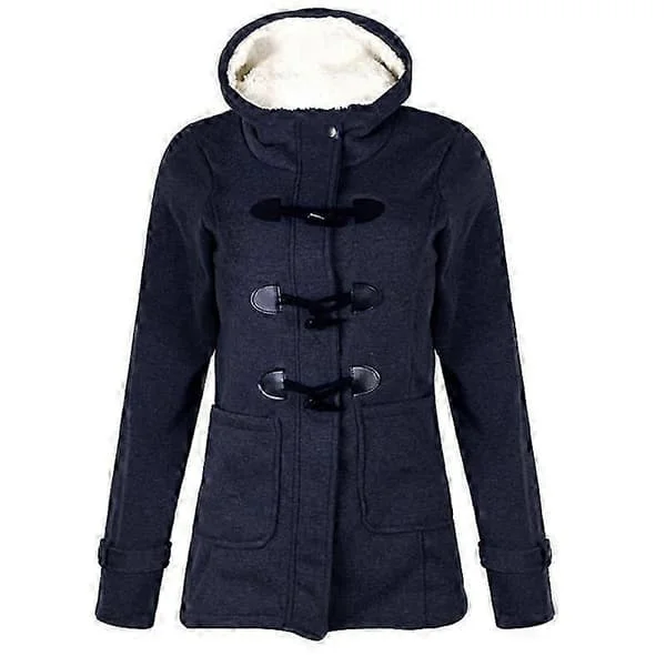 [KK] Dam Ytterkläder Vinter Varm Huva Kappa Vindtät Långärmad Tjock Parkas