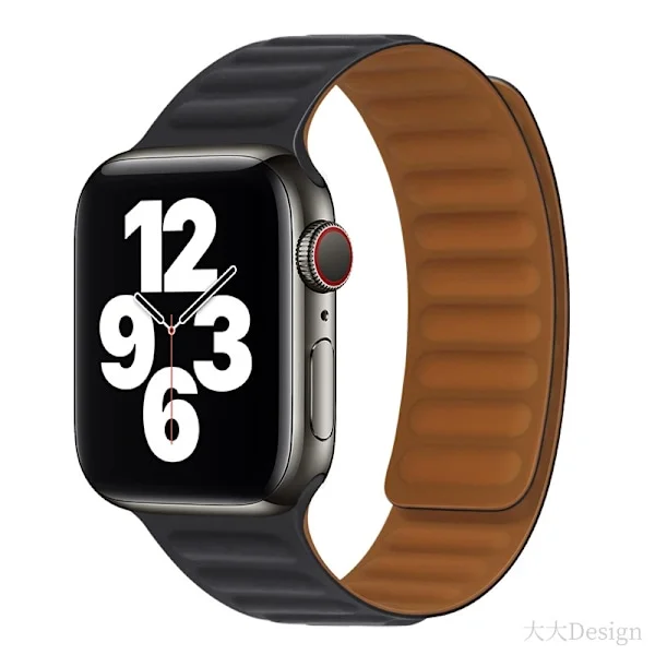 Kompatibel med Apple Watch Armband 49 46 45 44 42 41 40 38mm Dubbelsidigt Silikon Magnetiskt Armband för iWatch Ultra SE Serie 10 9 8 7 6 5 4 3 2 1