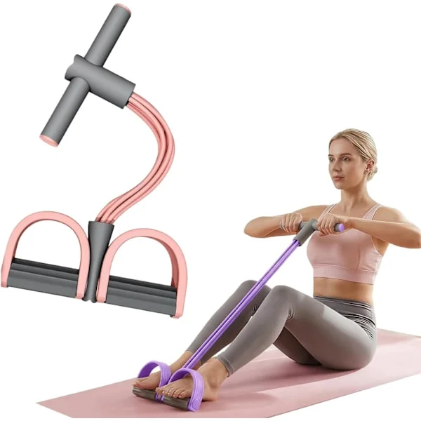 Pedal Resistance Band with Handles, Multifunctional Elastic Yoga Resistance Band, Natural Rubber Foot Pedal Resistance Band, Stretch Training Fitness