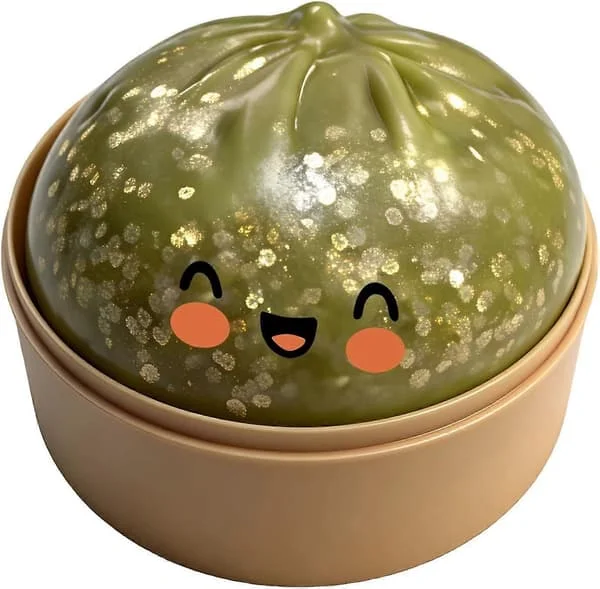 Kæmpe Glitter Dumpling Squishy, Squishy Dumpling Fidget Legetøj, Bao Bolle Squishy Klemmelegetøj med Damper til Stresslindring