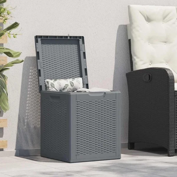 vidaXL Dynbox grå PP rotting 90 l
