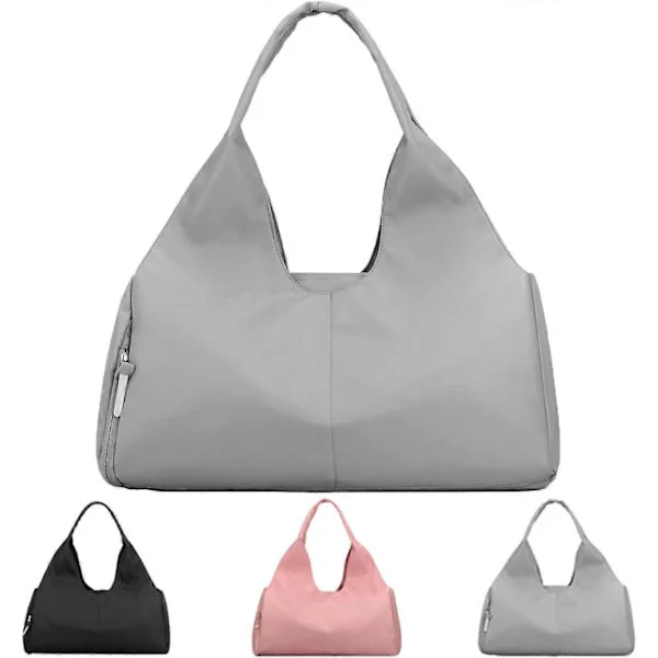 Sport Gym Bag Duffel Bag for Women and Men with Shoe Compartment and Wet Pocket Overnight Bag Weekend Bag for Gym Sports Travel Swimming Holiday, Grey