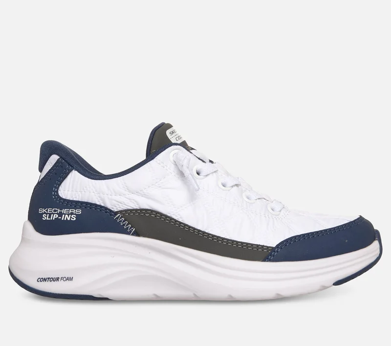 Skechers, Slip-ins: Contour Foam - Cozy Fit, 30, Hvid, Dreng