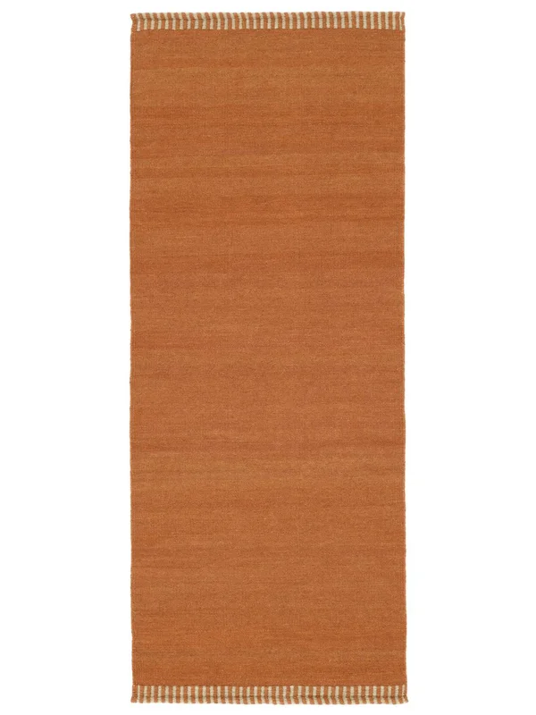 Wool Rug Visby Rust Red Runner Small Oeko-Tex