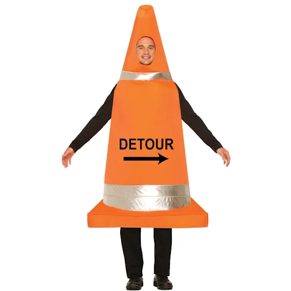 Bristol Novelty Unisex Trafikkon Kostym En Storlek Orange/Silver/Svart Orange/Silver/Black
