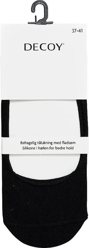 Decoy Footies cotton Sort 37-41, Tøj & Bolig, Strømper, Footies