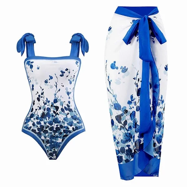 "Dame Badedrakter Strand Dame Badedrakt Ettdelt Badedrakt Bikini Snøring Badedrakt Langt Skjørt Chiffon Todelt Sett Badedrakter" (FMY)