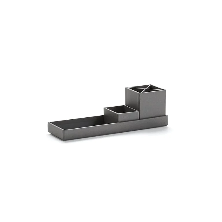 Schreibtisch-Organizer TIDY, 105x330x95mm, Papierlaminat, grau