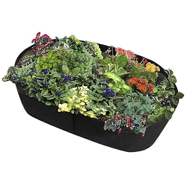 Nyankommet Stof Hævet Plantekasse Have Dyrkningsposer Plantekasse Rektangulær Plantekasse til Planter Blomster og Grøntsager