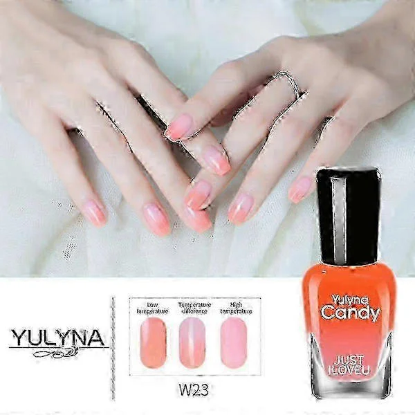 【BQ】Termokromisk Gel Neglelak Sommer Temperatur Skinnende Farveskiftende Serie Semi Permanent Soak Off UV Neglelak Lim