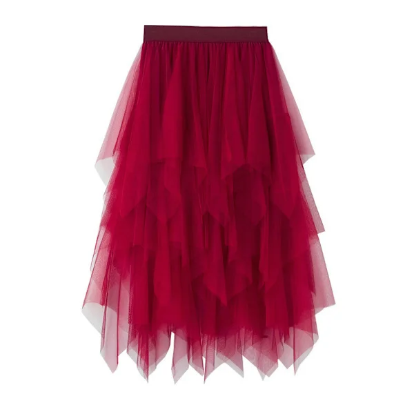 Women's Tulle Skirt, Elastic Waist, Long Mesh Skirt