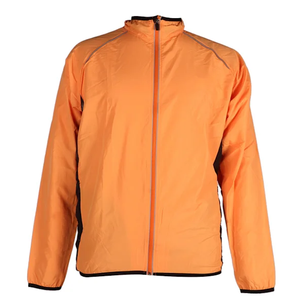 Mænd Kvinder Orange Blød Vandtæt Åndbar Langærmet Cykling Løb Fiskeri Casual Træningsjakke