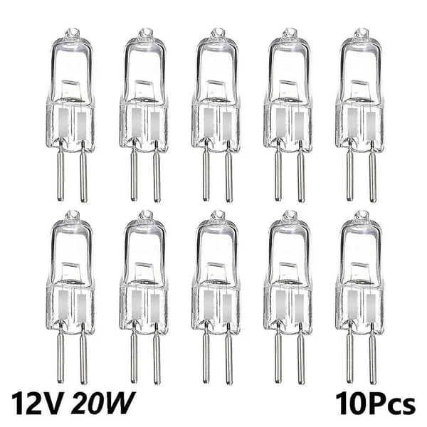 [LCS] 20 stk. G4 Halogen Wolfram JC Lyspærer 12V Sokkel Lampe 2800K Varm Hvit Bi-Pin