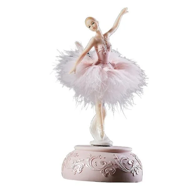 Speldosa Ballerina Karusell, Dansande Svanen Sjö Figur Present för Födelsedag eller Helg