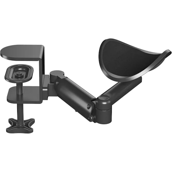 Säädettävä käsinoja pöydälle, ergonominen kyynärpään tukityyny, 360° kääntyvä ja jatkettava pöydän käsivarsituki, kestävä alumiini, näppäimistön 