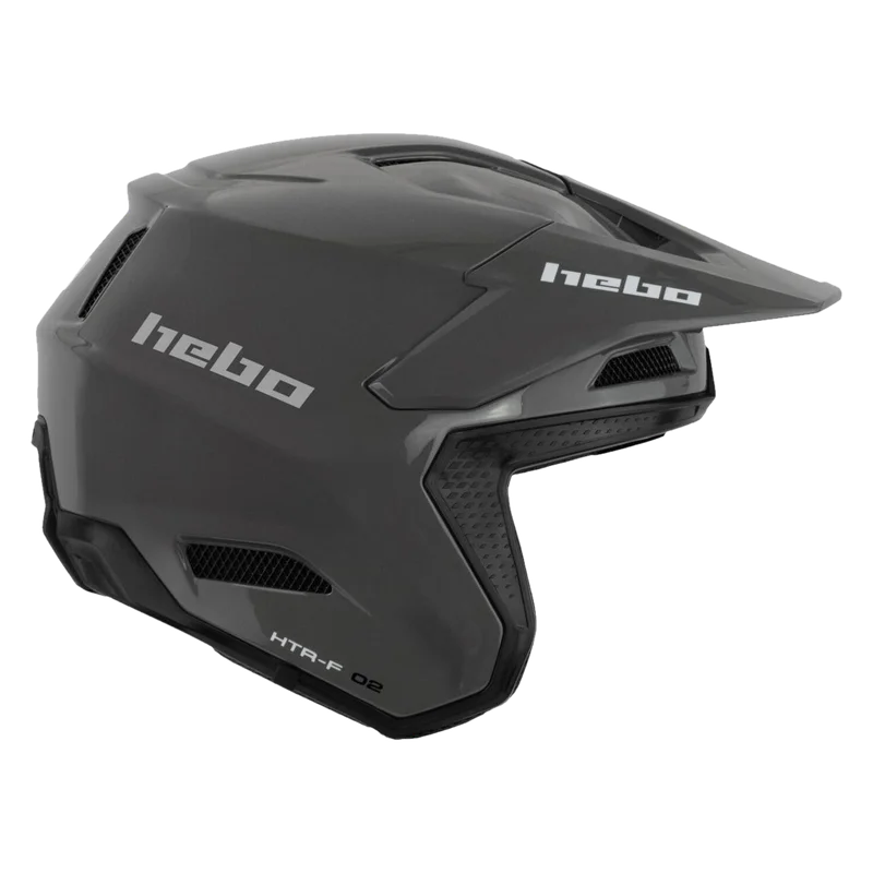 Casque Trial Hebo Zone Pro Monocolor Gris S