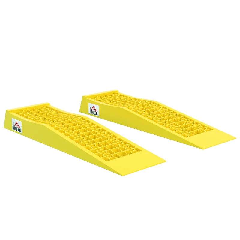 AliExpress - HOMCOM Ensemble de 2 rampes pour voiture véhicule utilitaire rampe de chargement lourde 3T caravane camping-car dim. 70L x 19,5l x 7,8H 