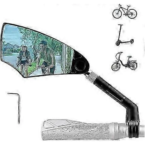 1 stk. Cykel Venstre Bakspejl Foldbart Cykel Bakspejl 360 Graders Rotation Justerbart Sikkerheds Cykel Bakspejl til Styr 20-23mm Rea