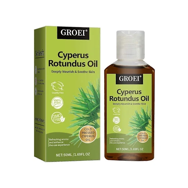 Cyperus Rotundus Oil - Cyprus Oil Natural Nut Grass Oil for Body Hair Growth Reduction, Soft Skin & Hair Removal, Organic Cyperus Rotundus Oil S