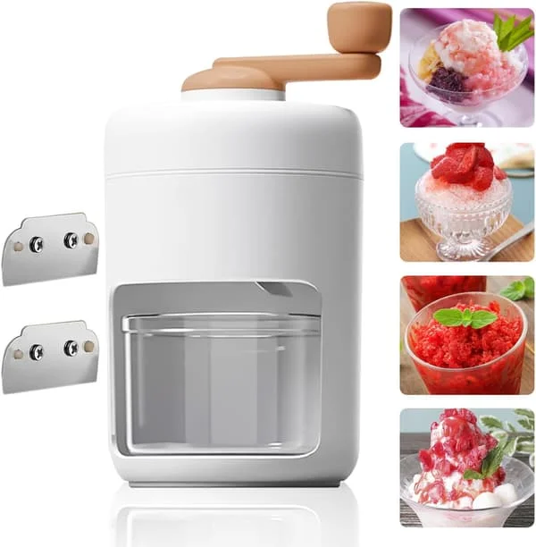 Manual Ice Crusher, Ice Machine with Container, Ice Maker