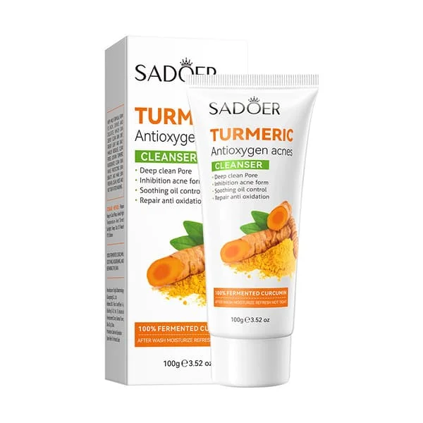 Turmeric Antioxidant Skincare Set: Cleanser, Face Cream, Eye Cream, Face Wash