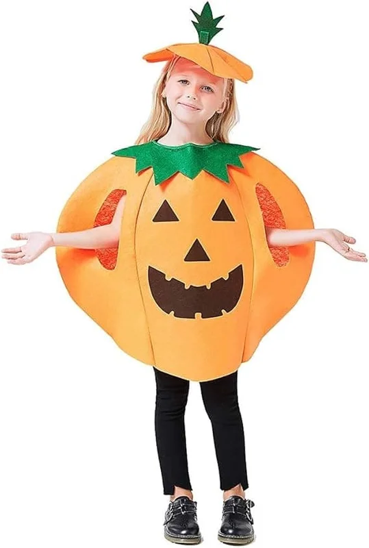 Halloween Gresskar Kostymer, Halloween Barneklær Gresskar Klær Performance Klær, 1*Gresskar Kostymer+1*gresskarhatt