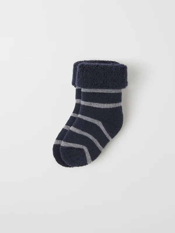 Söckchen Wollfrottee aus Merino - 13 - 15 - de - blue - Polarn O. Pyret