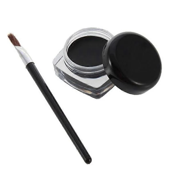 Vandtæt Sort Eyeliner Creme Makeup Kosmetik Langtidsholdbar Eye Liner Gel Makeup Værktøjer Til Øjenskygge Med Børste Skønhed TXTB1
