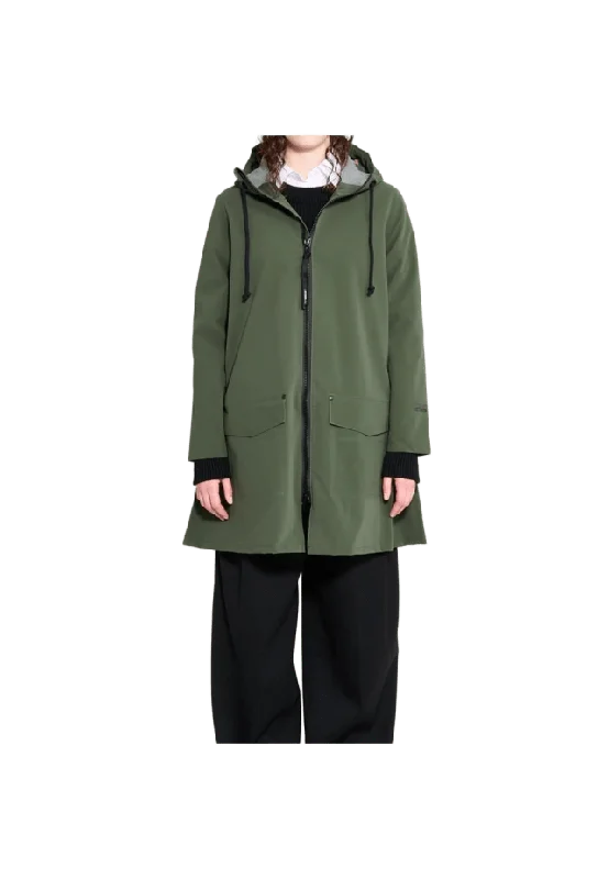 Stutterheim Mosebacke Patch Raincoat Regnjackor Dam Grön MEDIUM