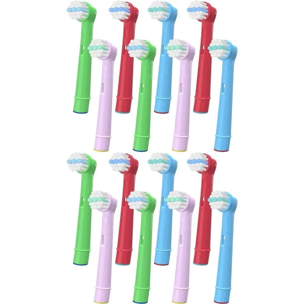 16 kpl lasten hammasharjan päät yhteensopivia Oral B:n kanssa, sähköiset lasten hammasharjan päät yhteensopivia Braunin vaihtopäiden kanssa {Fyn-536}