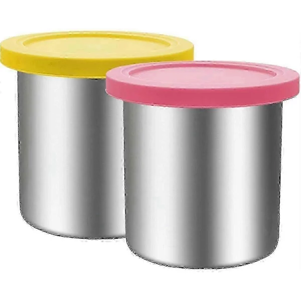 2025 Pintbeholdere og lokk i rustfritt stål for Ninja Creami NC500, NC501, CN501CO-serien, 24 Oz iskremmaskin
