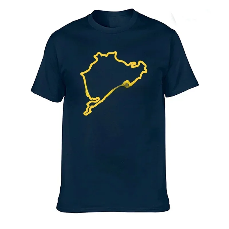 AliExpress - Style de voiture course course sur route Nurburgring T-shirt décontracté coton été à manches courtes drôle T-shirt homme T-shirt hommes 