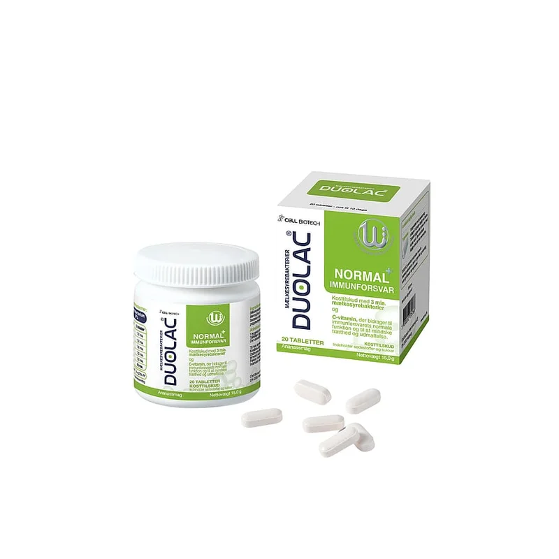 DUOLAC Normal+ Immunforsvar 20 stk, Helse & Madvarer, Kosttilskud, Immunforsvar