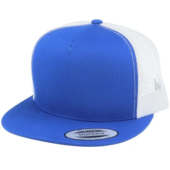 Yupoong - Classic Royal/White A-Frame Trucker Snapback Snapback Blue Cap - @ Hatstore