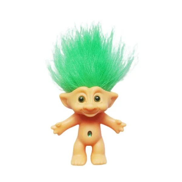 10cm Troll Docka Modell Färgad Långt Hår Dam Docka Miniatyr Figurin Ornament Härlig Leprocauns Ful Alv Docka Actionfigur
