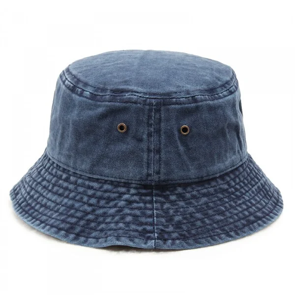 Denim Bucket Hat Unisex Solhat Bredskygget Bucket Hat Herre W
