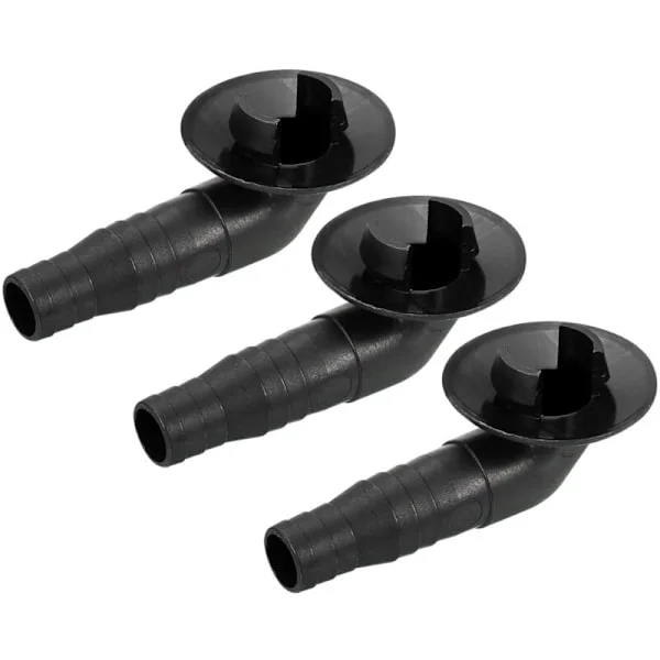AIMOONSA Air Conditioner Drain Hose Connector, 19mm, Elbow Pipe Fitting, Replacement Part, Accessory for Mini-Split Window AC. Black, 3-Pack