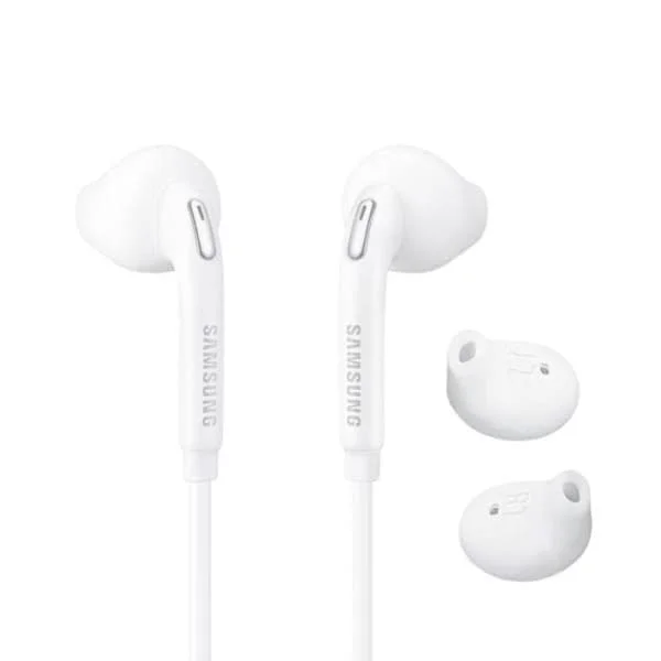 Samsung Fit Headset - Originala vita hörlurar, bekväm passform