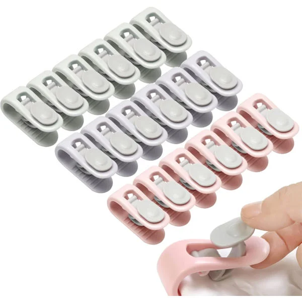 Täcke Clips, 18 st (Rosa, Grön, Lila) Lakan Clips för Säng