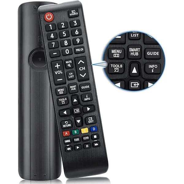 Universalfjärrkontroll för Samsung-fjärrkontroll TV, fjärrkontrollersättning med alla för Samsung TV-kontroll TV-apparater.