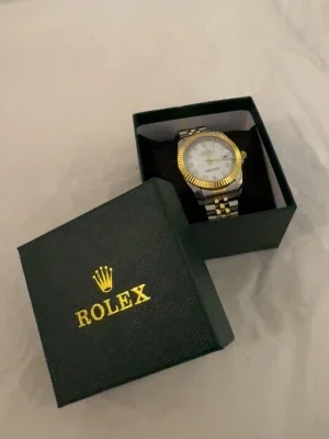 Rolex klocka i guld och silver