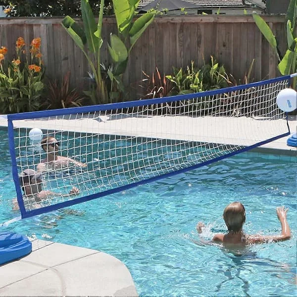 3 x 4,5 m volleybollnät för nedgrävda pooler och vattenspel