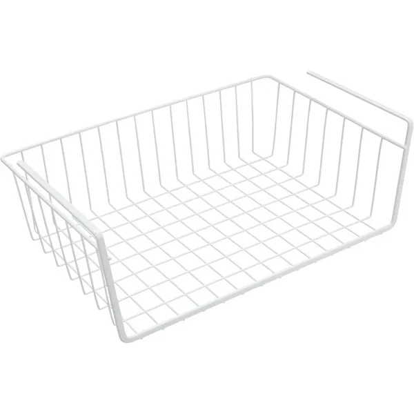 Hengende kurv under veggmontert hylle, under bord, garderobe, nattbord, oppbevaringshylle (40 x 26 x 14 cm)